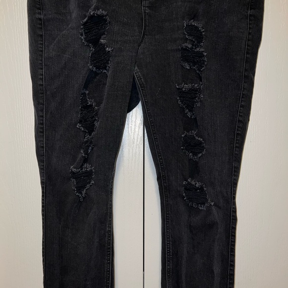 Torrid Bombshell Skinny Premium Stretch High-Rise Destructed Jean - Picture 3 of 15